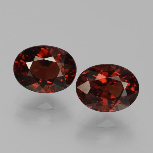 3.76캐럿 천연 다크 레드 파이로프 가넷 보석, 타원형 컷, 8×6 mm, VVS-VS