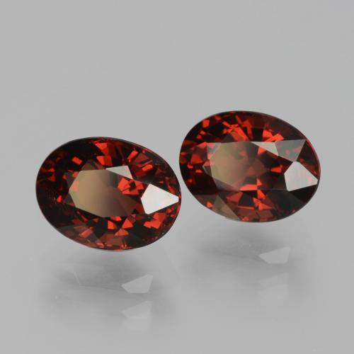 3.76캐럿 천연 다크 레드 파이로프 가넷 보석, 타원형 컷, 8×6 mm, VVS-VS