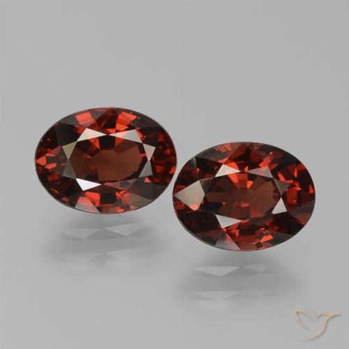 3.13캐럿 천연 다크 레드 파이로프 가넷 보석, 타원형 컷, 8×6.1 mm, VVS-VS