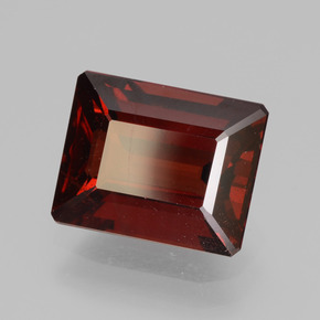 4.18캐럿 천연 레드 파이로프 가넷, 에메랄드 컷, 9.9×7.9 mm, VS