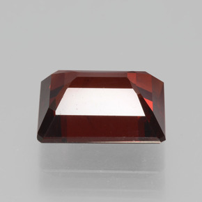 4.18캐럿 천연 레드 파이로프 가넷, 에메랄드 컷, 9.9×7.9 mm, VS