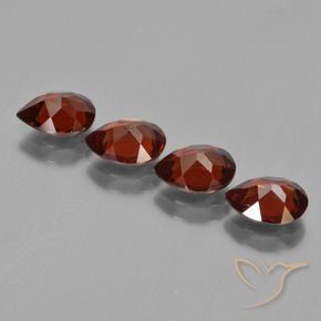 3.31캐럿 천연 딥 레드 파이로프 가넷 보석, 배 모양, 7.1×5.2 mm, VVS-VS