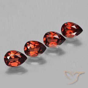 3.53캐럿 천연 커런트 레드 파이로프 가넷 보석, 배 모양, 7×5 mm, VVS-VS
