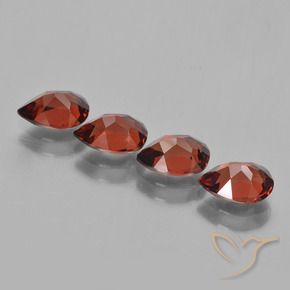 3.53캐럿 천연 커런트 레드 파이로프 가넷 보석, 배 모양, 7×5 mm, VVS-VS