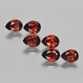 5.47캐럿 천연 다크 레드 파이로프 가넷 보석, 배 모양, 7.2×5.2 mm, VVS-VS