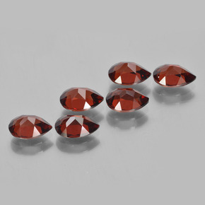5.47캐럿 천연 다크 레드 파이로프 가넷 보석, 배 모양, 7.2×5.2 mm, VVS-VS