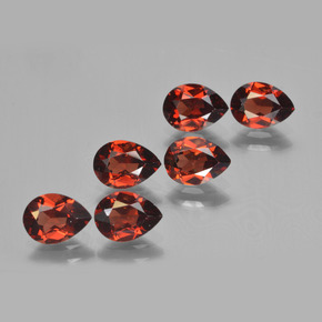 4.73캐럿 천연 레드 파이로프 가넷 보석, 배 모양, 6.9×5.1 mm, VVS-VS