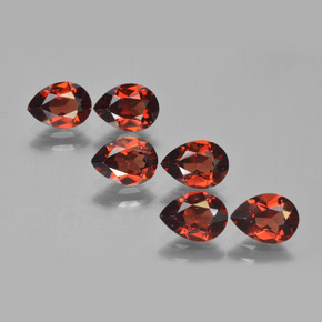 4.73캐럿 천연 레드 파이로프 가넷 보석, 배 모양, 6.9×5.1 mm, VVS-VS