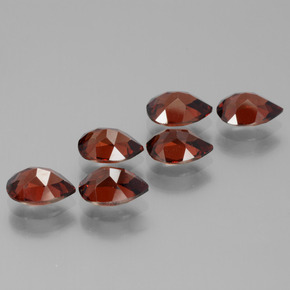 5.54캐럿 천연 딥 레드 파이로프 가넷 보석, 배 모양, 7.1×5.1 mm, VVS