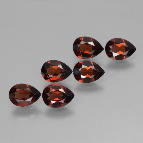 4.64캐럿 천연 메를로 레드 파이로프 가넷 보석, 배 모양, 7.1×5.1 mm, VVS-VS