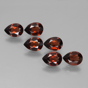 4.64캐럿 천연 메를로 레드 파이로프 가넷 보석, 배 모양, 7.1×5.1 mm, VVS-VS