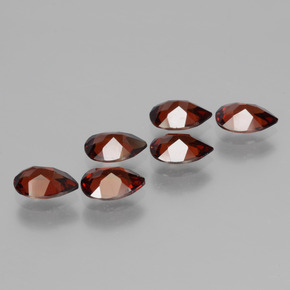 4.64캐럿 천연 메를로 레드 파이로프 가넷 보석, 배 모양, 7.1×5.1 mm, VVS-VS