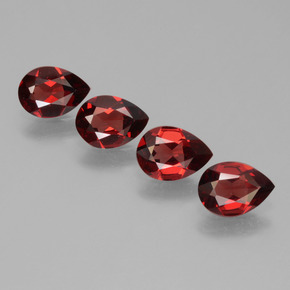 2.86캐럿 천연 다크 레드 파이로프 가넷 보석, 배 모양, 7.2×5.2 mm, VVS-VS
