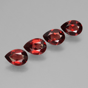 2.86캐럿 천연 다크 레드 파이로프 가넷 보석, 배 모양, 7.2×5.2 mm, VVS-VS