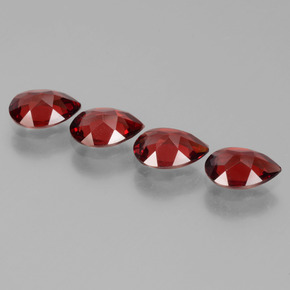 2.86캐럿 천연 다크 레드 파이로프 가넷 보석, 배 모양, 7.2×5.2 mm, VVS-VS