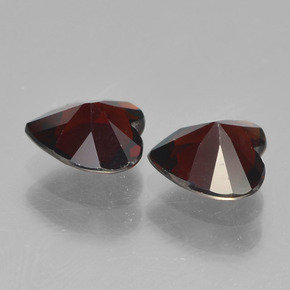 1.53캐럿 천연 다크 레드 파이로프 가넷 보석, 하트 모양, 6×5.9 mm, VVS-VS