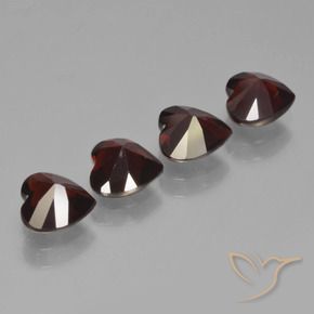 3.36캐럿 천연 검붉은색 파이로프 석류석 보석, 하트 모양, VVS