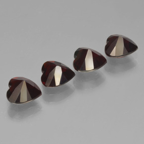 3.52캐럿 천연 검붉은색 파이로프 석류석 보석, 하트 모양, VVS-VS