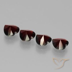 3.02캐럿 천연 딥 레드 파이로프 석류석 보석, 하트 모양, VVS-VS