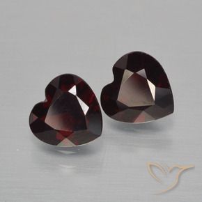1.76캐럿 천연 다크 레드 파이로프 석류석 보석, 마음, VVS-VS