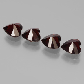 3.12캐럿 천연 검붉은색 파이로프 석류석 보석, 하트 모양, VVS-VS