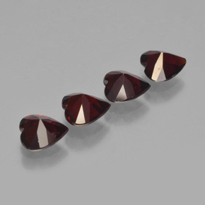 3.02캐럿 천연 검붉은색 파이로프 석류석 보석, 하트 모양, VVS-VS