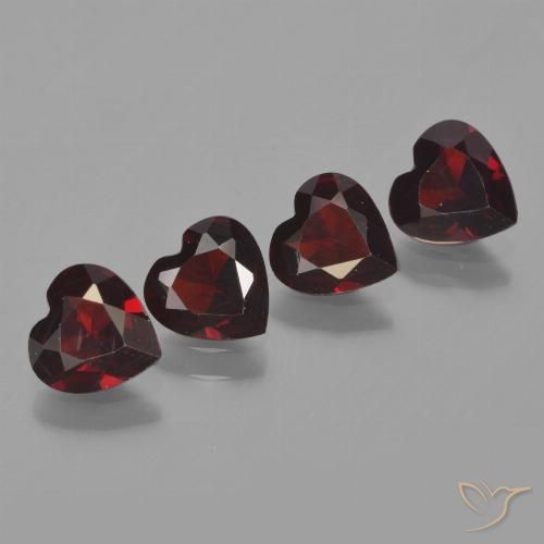 2.95캐럿 천연 검붉은색 파이로프 가넷 보석, 하트 모양, 6.1×6 mm, VVS-VS