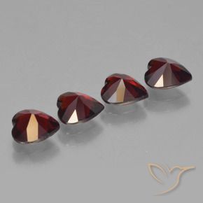 2.95캐럿 천연 검붉은색 파이로프 가넷 보석, 하트 모양, 6.1×6 mm, VVS-VS