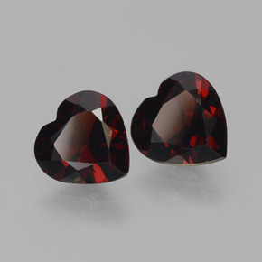 1.52캐럿 천연 다크 레드 파이로프 가넷 보석, 하트 모양, 6×6 mm, VVS-VS