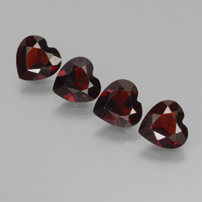 2.84캐럿 천연 딥 레드 파이로프 가넷 보석, 하트 모양, 6×6.1 mm, VVS-VS