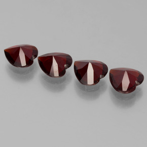 2.84캐럿 천연 딥 레드 파이로프 가넷 보석, 하트 모양, 6×6.1 mm, VVS-VS