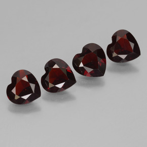 2.74캐럿 천연 다크 레드 파이로프 가넷 보석, 하트 모양, 6×6 mm, VVS-VS