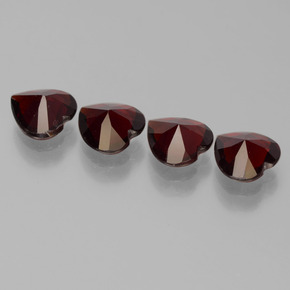 2.74캐럿 천연 다크 레드 파이로프 가넷 보석, 하트 모양, 6×6 mm, VVS-VS