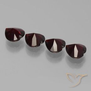 2.98캐럿 천연 검붉은색 파이로프 석류석 보석, 마음, VVS-VS