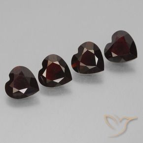 2.75캐럿 천연 다크 레드 파이로프 석류석 보석, 마음, VVS-VS