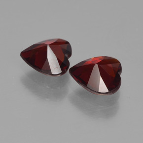 1.48캐럿 천연 검붉은색 파이로프 가넷 보석, 하트 모양, 5.9×6 mm, VVS-VS