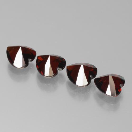 3.79캐럿 천연 검붉은색 파이로프 가넷 보석, 하트 모양, 6.1×6.1 mm, VVS-VS