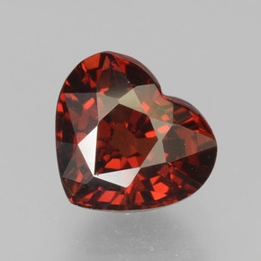2.00캐럿 천연 레드 파이로프 가넷, 하트 모양, 6.9×7.8 mm, VS