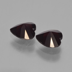 1.64캐럿 천연 검붉은색 파이로프 가넷 보석, 하트 모양, 6×6 mm, VVS-VS
