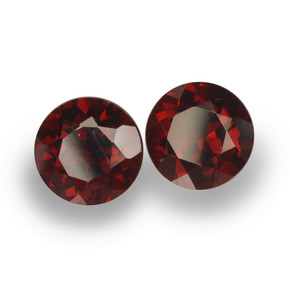 캐럿 천연 레드 파이로프 가넷 보석, 라운드 컷, 6.12 mm, VVS-VS