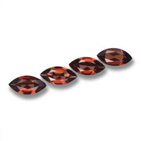 6.33캐럿 천연 메를로 레드 파이로프 가넷 보석, 마퀴즈, 12×6 mm, VVS
