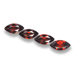 6.89캐럿 천연 딥 레드 파이로프 가넷 보석, 마퀴즈, 12×6 mm, VVS