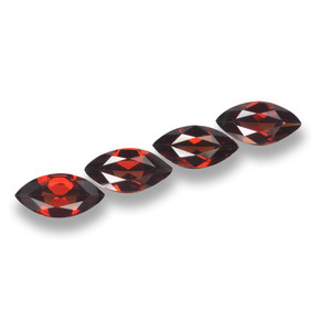 6.89캐럿 천연 딥 레드 파이로프 가넷 보석, 마퀴즈, 12×6 mm, VVS