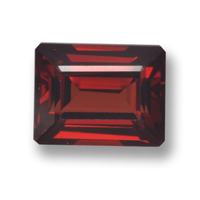 3.38캐럿 천연 레드 파이로프 가넷, 에메랄드 컷, 9.1×7 mm, VVS
