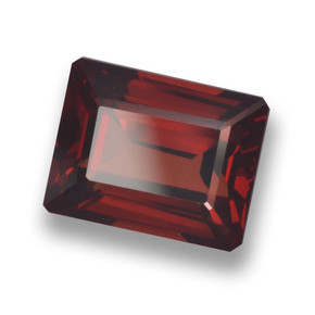 3.38캐럿 천연 레드 파이로프 가넷, 에메랄드 컷, 9.1×7 mm, VVS