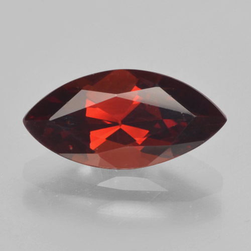 2.06캐럿 천연 딥 블러드 레드 파이로프 가넷, 마퀴즈, 12.1×5.9 mm, VVS-VS