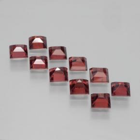 4.49캐럿 천연 딥 레드 파이로프 가넷 보석, 스퀘어, 4×4 mm, VS