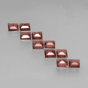 3.65캐럿 천연 딥 브릭 레드 파이로프 가넷 보석, 스퀘어, 3.9×3.9 mm, VS
