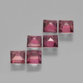 2.12캐럿 천연 딥 레드 파이로프 석류석 보석, 정사각형, VS