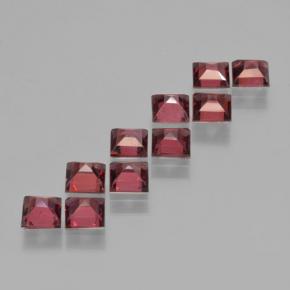4.19캐럿 천연 미디엄 레드 파이로프 가넷 보석, 스퀘어, 4×4 mm, VS
